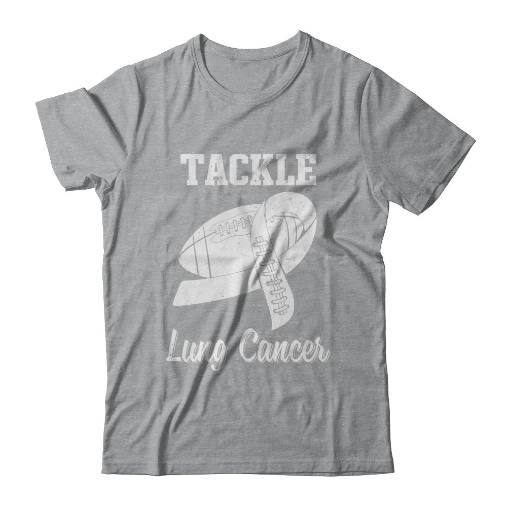Football Survivor Tackle Clear Lung Cancer Awareness T-Shirt & Hoodie | Teecentury.com
