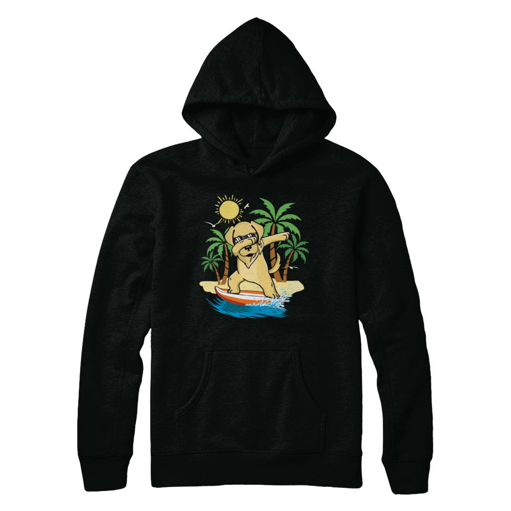 Summer Vacation Dabbing Golden Retriever Surfing Surfboard Gift T-Shirt & Hoodie | Teecentury.com