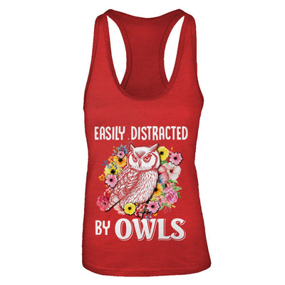 Easily Distracted By Owls T-Shirt & Tank Top | Teecentury.com
