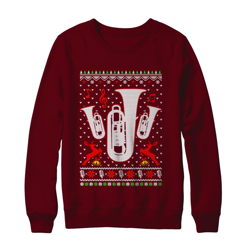 Santa Tuba Ugly Christmas Sweater Gifts T-Shirt & Sweatshirt | Teecentury.com