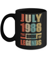 Vintage Retro July 1988 Birth Of Legends 34th Birthday Mug Coffee Mug | Teecentury.com