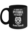 Save A Pit Bull Euthanize A Dog Fighter Rescue Dog Mug Coffee Mug | Teecentury.com