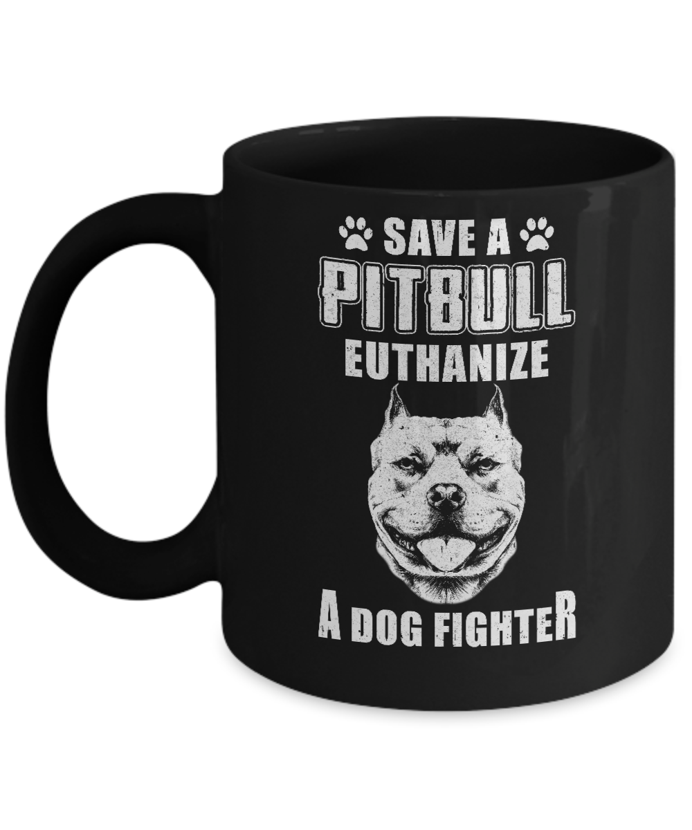 Pitbull Save A Pitbull Funny Dog Rescue Pitbull Mom Dad T-Shirt