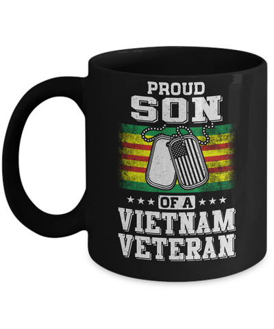 Proud Son Of A VietNam Veteran Dad Mom Mug Coffee Mug | Teecentury.com