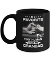 My Favorite Tiny Human Calls Me Grandad Mug Coffee Mug | Teecentury.com