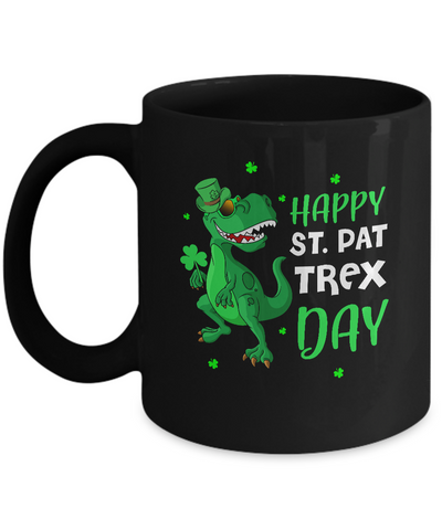 Happy St. Pat Trex Day Dinosaur St. Patrick's Day Mug Coffee Mug | Teecentury.com