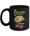 Lipstick Black Queens Are Born In May Birthday Gift Mug Coffee Mug | Teecentury.com