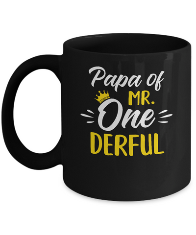 Papa Of Mr Onederful 1st Birthday Party Costumes Gifts Mug Coffee Mug | Teecentury.com