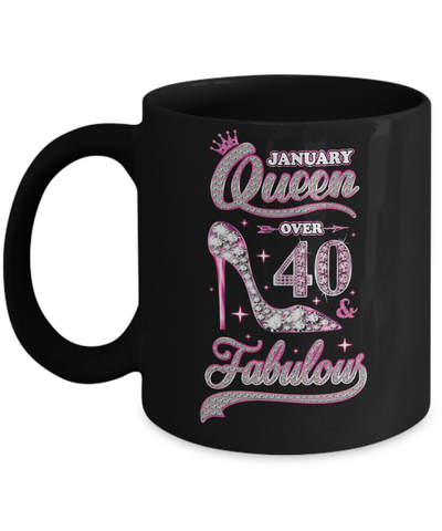 January Queen 40 And Fabulous 1982 40th Years Old Birthday Mug Coffee Mug | Teecentury.com