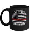 I Back The Red For My Son Proud Mom Firefighter Mug Coffee Mug | Teecentury.com