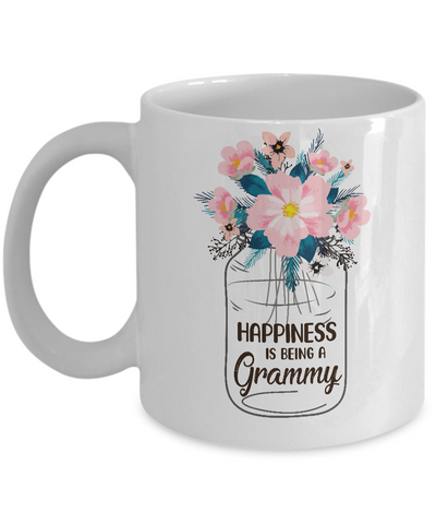 Happiness Is Being Grammy Life Flower Grammy Gifts Mug Coffee Mug | Teecentury.com