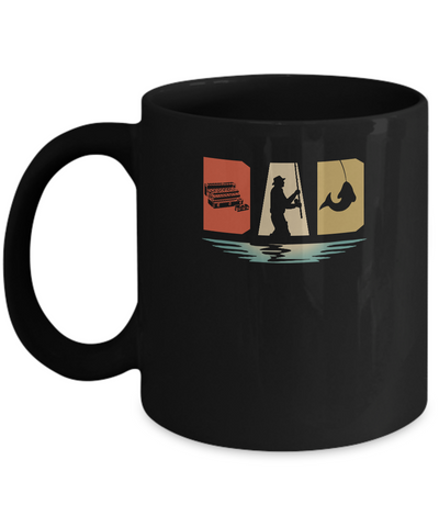 Vintage Fishing Dad Father's Day Gift Mug Coffee Mug | Teecentury.com
