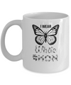 I Wear White For My Mom Butterfly Lung Cancer Awareness Mug Coffee Mug | Teecentury.com