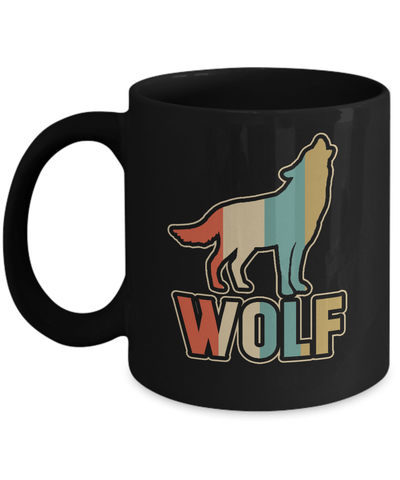 Classic Vintage Retro Style Wolf Mug Coffee Mug | Teecentury.com