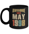 Vintage Retro Awesome Since May 1998 24th Birthday Mug Coffee Mug | Teecentury.com