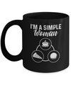 I'm A Simple Woman Coffee Pizza Golf Mug Coffee Mug | Teecentury.com