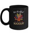One Thankful Mamaw Leopard Turkey Thanksgiving Gift Mug Coffee Mug | Teecentury.com