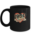 72th Birthday Gifts Classic Retro Heart Vintage 1950 Mug Coffee Mug | Teecentury.com