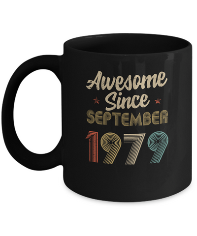 Awesome Since September 1979 Vintage 43th Birthday Gifts Mug Coffee Mug | Teecentury.com