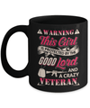 This Girl Is Protected By The Good Lord And A Crazy Veteran Mug Coffee Mug | Teecentury.com