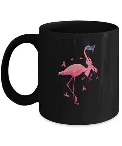 Flamingo Pink Ribbon Breast Cancer Awareness Gift Mug Coffee Mug | Teecentury.com
