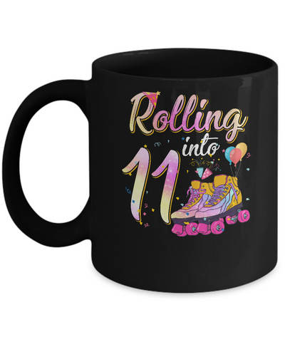 11 Years Old Birthday Girls Roller Skates 80's 11th Birthday Mug Coffee Mug | Teecentury.com