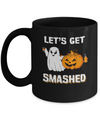 Let's Get Smashed Drinking Pumpkin Halloween Mug Coffee Mug | Teecentury.com