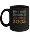 Epic Since January 2005 Vintage 17th Birthday Gifts Mug Coffee Mug | Teecentury.com