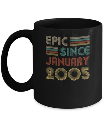 Epic Since January 2005 Vintage 17th Birthday Gifts Mug Coffee Mug | Teecentury.com