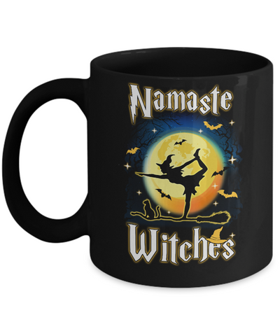 Namaste Witches Yoga Halloween Mug Coffee Mug | Teecentury.com
