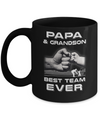 Papa And Grandson Best Team Ever Fathers Day Mug Coffee Mug | Teecentury.com