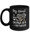 My Heart Is Held By The Paws Of A Rottweiler Lover Mug Coffee Mug | Teecentury.com