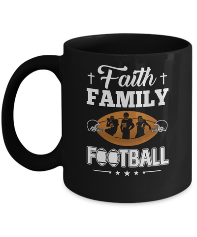 Faith Family Football Mug Coffee Mug | Teecentury.com