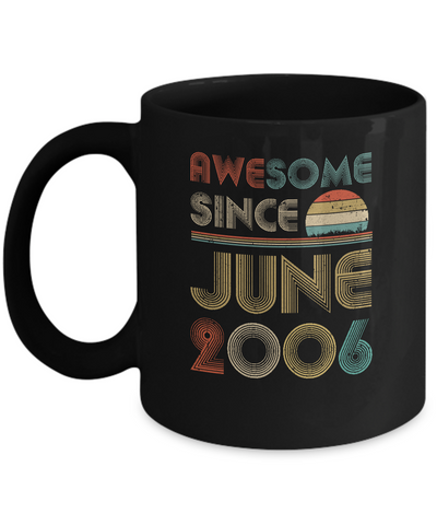 Awesome Since June 2006 Vintage 16th Birthday Gifts Mug Coffee Mug | Teecentury.com
