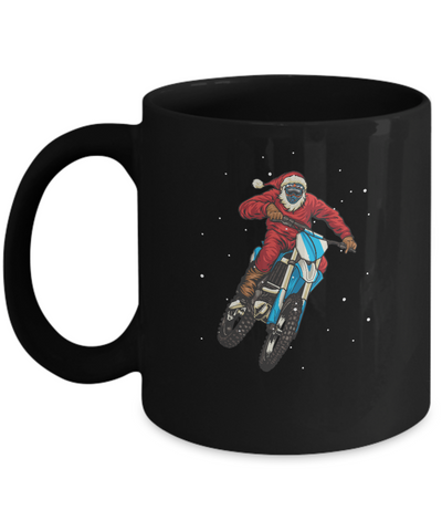 Motocross Christmas Santa Biker Mug Coffee Mug | Teecentury.com
