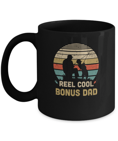 Vintage Father's Day Gift Reel Cool Bonus Dad Fishing Mug Coffee Mug | Teecentury.com