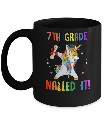 Dabbing 7th Grade Unicorn Nailed It Graduation Class Of 2022 Mug Coffee Mug | Teecentury.com