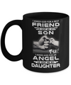 Asked God For A Best Friend He Sent Me My Son & Angel Daughter Mug Coffee Mug | Teecentury.com