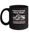 Firefighter Fireman Paw Paw American Flag Fathers Day Mug Coffee Mug | Teecentury.com