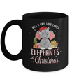 Just A Girl Who Loves Elephants And Christmas Mug Coffee Mug | Teecentury.com