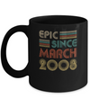 Epic Since March 2008 Vintage 14th Birthday Gifts Mug Coffee Mug | Teecentury.com