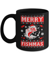 Merry Fishmas Fishing Fish Christmas Sweater Mug Coffee Mug | Teecentury.com