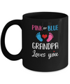 Pink Or Blue Grandpa Loves You Funny Gender Reveal Party Gift Mug Coffee Mug | Teecentury.com