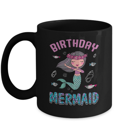 Birthday Mermaid Party Dabbing Mug Coffee Mug | Teecentury.com