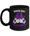 Boxing Knock Out Cystic Fibrosis Awareness Support Mug Coffee Mug | Teecentury.com