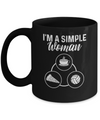 I'm A Simple Woman Coffee Pizza Volleyball Mug Coffee Mug | Teecentury.com