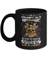 I'm A Grumpy Old Mechanic My Level Of Sarcasm Mug Coffee Mug | Teecentury.com
