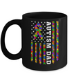 Proud Autism Dad Us Flag Autistic Daddy Fathers Day Mug Coffee Mug | Teecentury.com