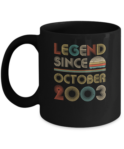Legend Since October 2003 Vintage 19th Birthday Gifts Mug Coffee Mug | Teecentury.com
