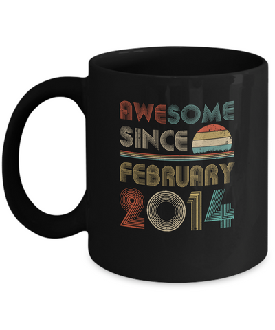 Awesome Since February 2014 Vintage 8th Birthday Gifts Mug Coffee Mug | Teecentury.com